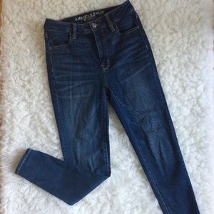 Abercrombie super stretch dark wash skinny jeans